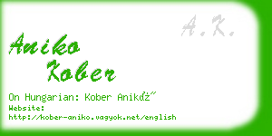 aniko kober business card